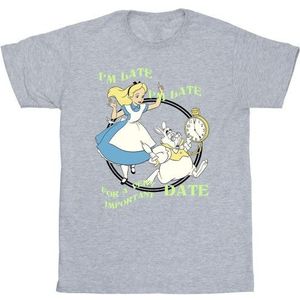 Li-cense Disney heren alice in wonderland ik ben laat t-shirt