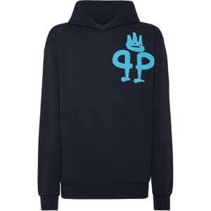 Philipp Plein - King Plein Hooded Sweatshirt - Hoodie - Wit - Katoen