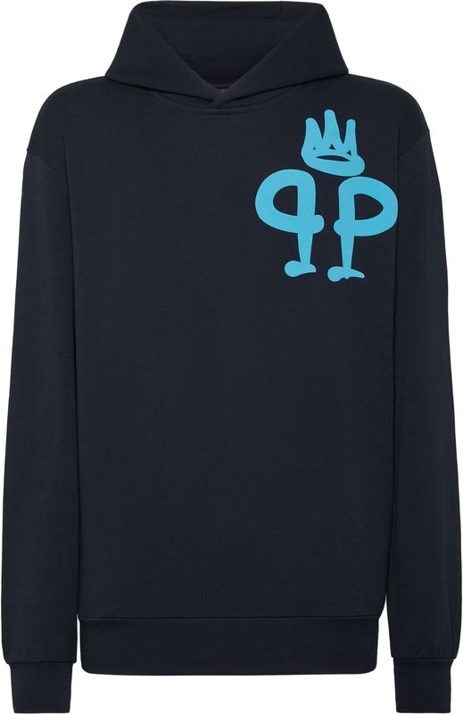 Philipp Plein - King Plein Hooded Sweatshirt - Hoodie - Wit - Katoen