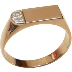 Christian Gouden rosé cachet ring