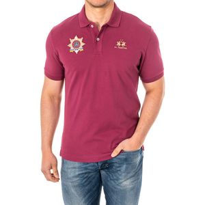 La Martina - Polo Shirt - Paars - 100% Katoen - Korte Mouw
