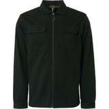 No Excess Overshirt zipper closure sweat black