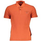 Napapijri - Katoenen Polo - Oranje - Regular Fit - Korte Mouwen