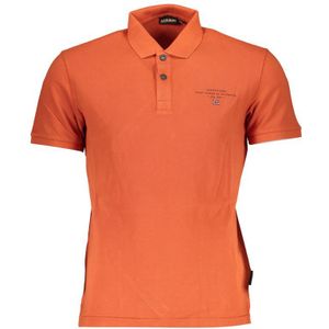 Napapijri - Katoenen Polo - Oranje - Regular Fit - Korte Mouwen