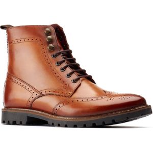 Base London - Boone - Leren Veterboots - Tan