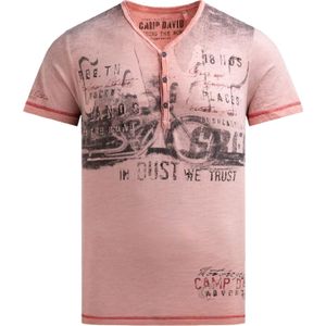 Camp David - T-Shirt - Henley - Regular Fit