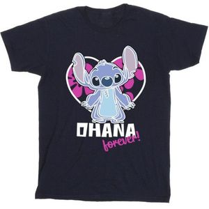Li-cense Disney heren lilo en stitch ohana forever hart t-shirt