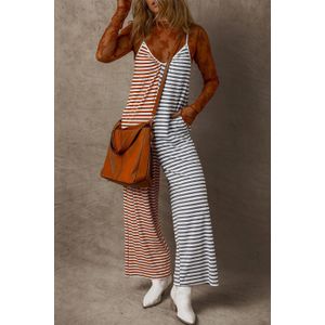 Gestreepte Wijde Jumpsuit
