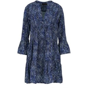 Marine - A-lijn Jurk - Geplooide Naden