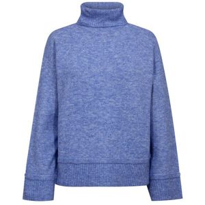 Freequent - Turtleneck Trui - Blauw - Dames - Fijngebreide Pullover