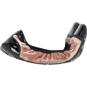 Prada Sport Patentenleren Ballerina's met Gesloten Neus in Bruin Fluweel