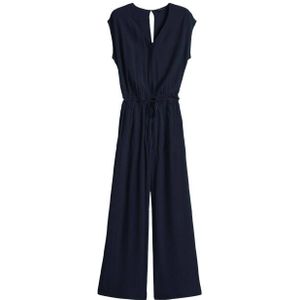 Opus - Mylea Jumpsuit - Midden Blauw - Kleurcode 60020