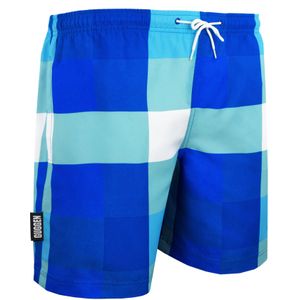 GUGGEN MOUNTAIN - Geruite Zwembroek - Blauw - Heren