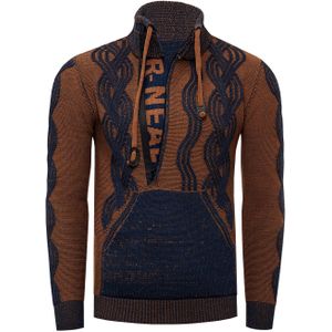 Rusty Neal - Gebreide Trui - Casual Pasvorm - Opstaande Kraag