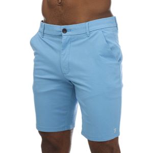 Farah - Basset Chino Short - Blauw - Heren - Reguliere Pasvorm