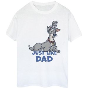 Li-cense Disney dames lady and the tramp net als papa katoenen vriendje t-shirt