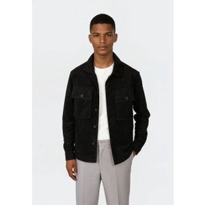 Ciszere - 50029-069-06 - Vegan Suede Jacket - Zwart - Leren Jassen