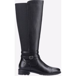 Hush Puppies - Vanessa - Kniehoge Laarzen - Zwart - Leren