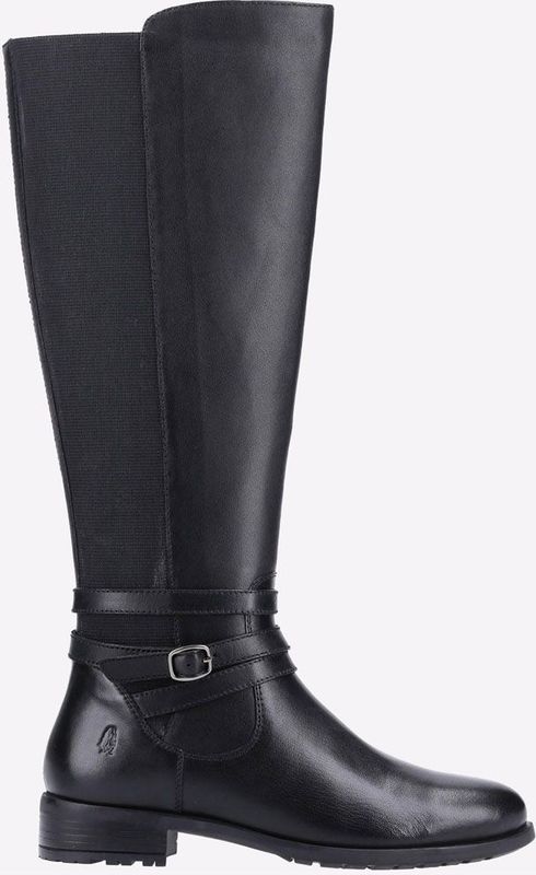 Hush Puppies - Vanessa - Kniehoge Laarzen - Zwart - Leren