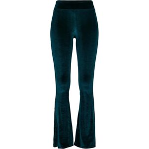 Urban Classics Dames fluwelen hoge taille bootcut legging