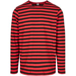 Urban Classics Heren gestreept normaal t-shirt met lange mouwen