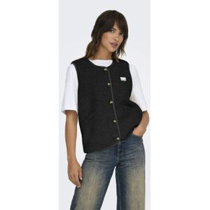 Only - Onlbaby Life Teddy - Gilet - Zwart - Dames