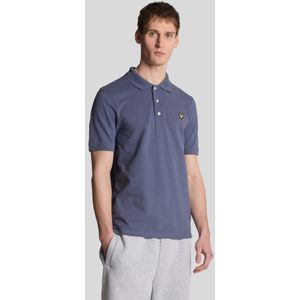 Lyle & Scott effen poloshirt - indigoblauw