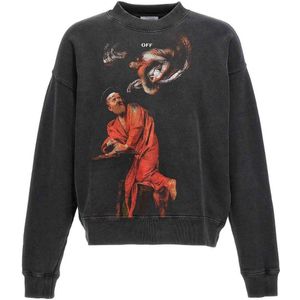 St. Matthew Design - Skate Fit - Sweatshirt - Gebroken Wit - Gewassen Zwart
