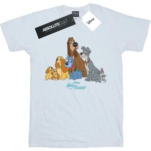 Li-cense Disney dames lady and the tramp klassiek groep katoenen vriendje t-shirt