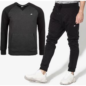 Nike - Sportswear Optic - Fleece Crew Trainingspak - Zwart