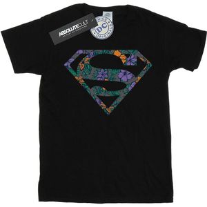 Li-cense Dc comics dames superman bloemen logo 1 katoenen vriendje t-shirt