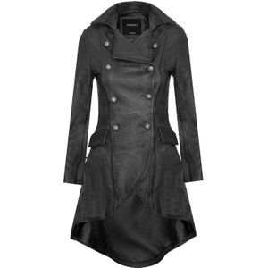 Dames - Gotische Victoriaanse Jas - Leren Jas