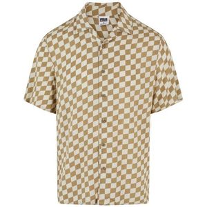 Urban Classics Heren geruit overhemd met all-over print