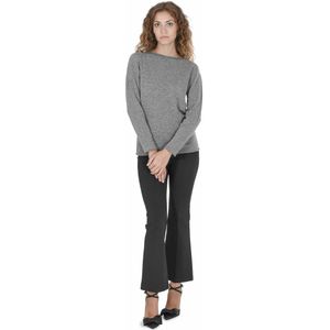 Crown Of Edinburgh Cashmere Dames Trui Met Boothals Coe 0025 Grijs