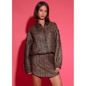 Studio Amaya - Victoria Bomber - Jasje - Zwart/Goud