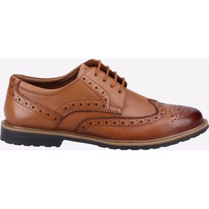 Hush Puppies - Verity - Leren Damesschoenen - Zandkleurig - Brogue Model