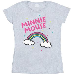 Li-cense Disney dames minnie mouse regenboogstippen katoenen t-shirt