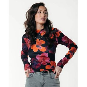 Colourful Rebel - Top lange mouw - Rood - WT217147 NEYO