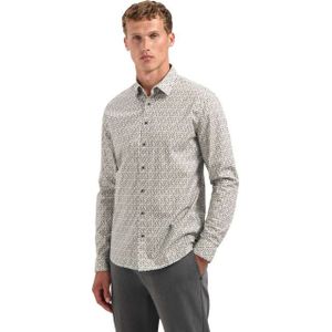 No Excess - Regular Fit - Overhemd - Taupe - Lange Mouwen - Katoen