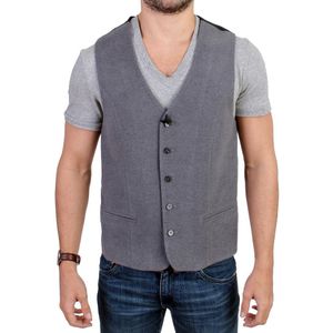 Costume National Herenvest van grijze katoenmix