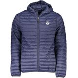 Quilted Hooded Jacket - Blauw - Tussenjas - Polyamide - Met Capuchon