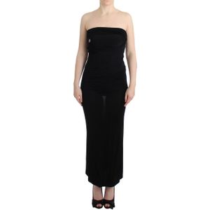Cavalli Zwarte strapless maxi-jurk