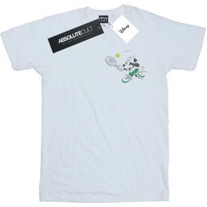 Li-cense Disney dames minnie mouse tennisborstprint katoenen boyfriend-t-shirt