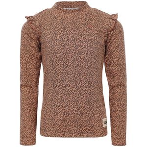 Looxs Revolution Meisjes t-shirt ls rib mini luipaard