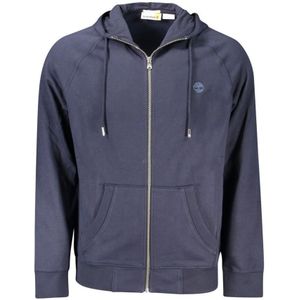 Timberland - Katoenen Heren Sweater - Blauw - Met Centraal Zak En Rits