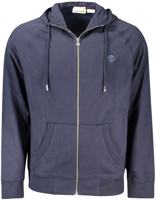 Timberland - Heren Sweater - Blauw - Katoen - Met Centraal Zak En Rits