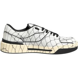 Cage Print Leren Sneakers