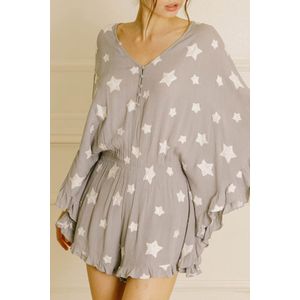 Sterrenprint Rimpel Jumpsuit