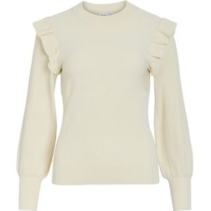 Vila Vineira o-neck ls knit top off-white