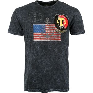 Top Gun - T-Shirt Anker - Zwart - Katoen